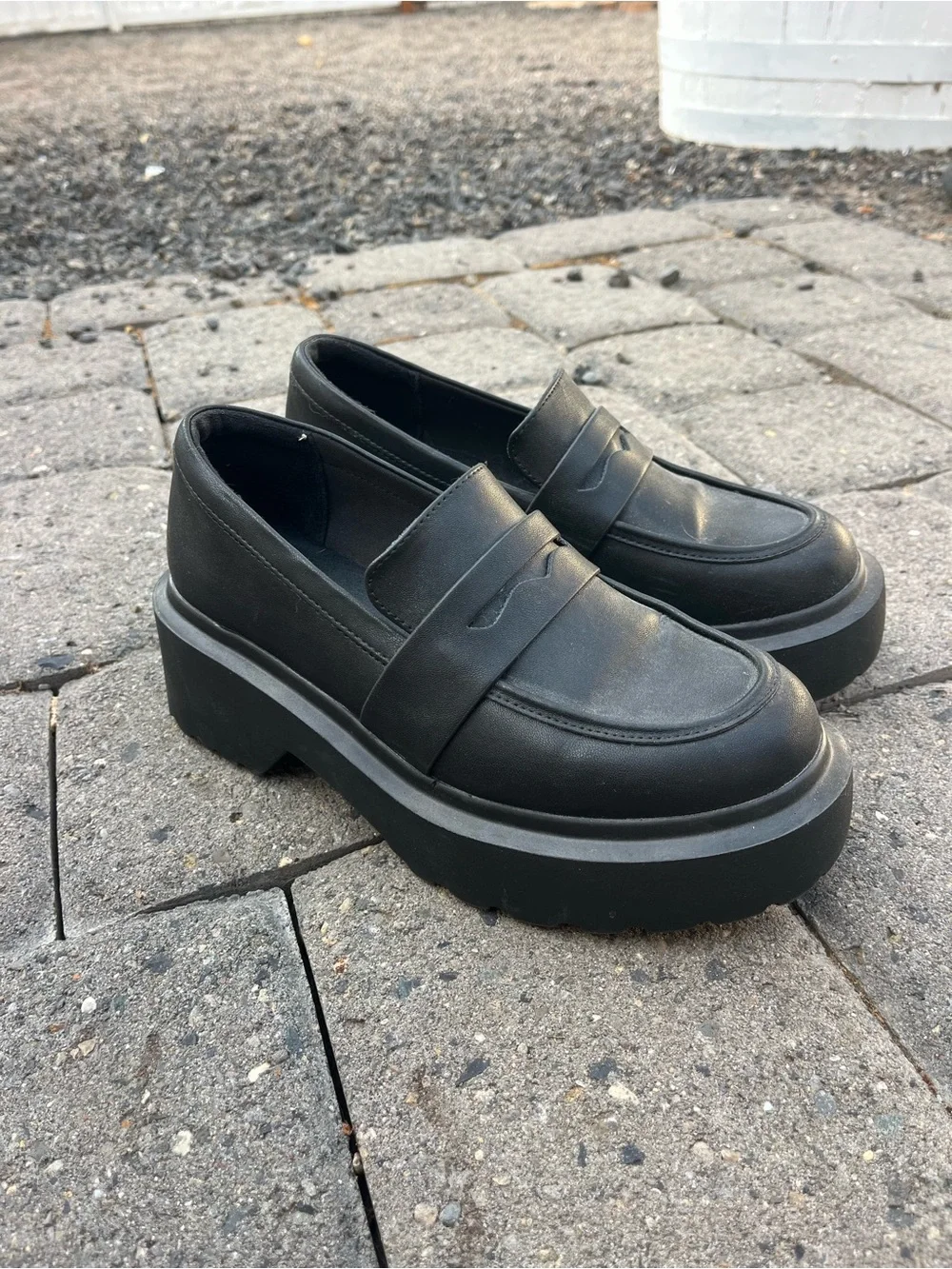 Like New Chunky Black Loafers - Women